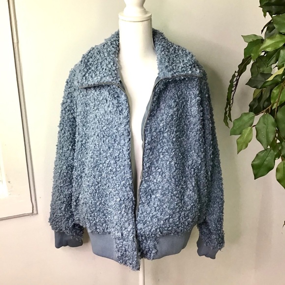 Ashley Stewart JOU JOU | Curly Sherpa Bomber Jacket - Picture 6 of 15